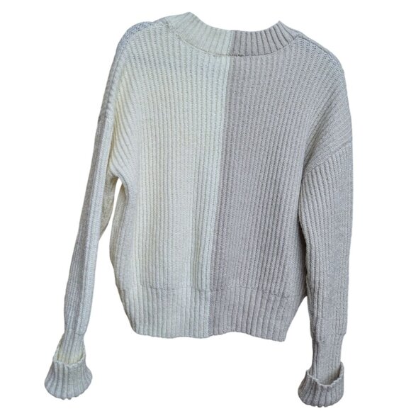 Altard State Women's Cream/Taupe High Low Long sleeve Sweater Size M - Picture 2 of 10